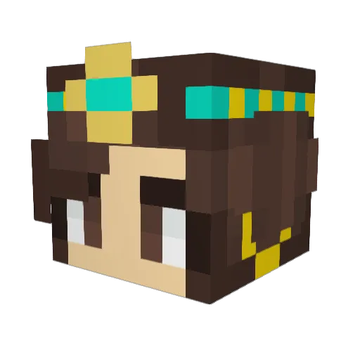 Caranelia Minecraft avatar head, 3D render