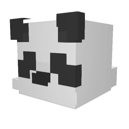 Caranet Minecraft avatar head, 3D render