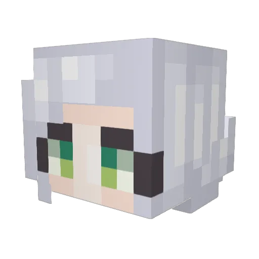Caraphernelia Minecraft avatar head, 3D render