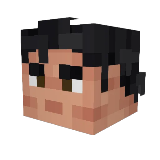 Carasandia Minecraft avatar head, 3D render