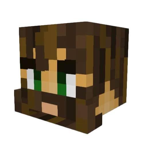 Carathorn Minecraft avatar head, 3D render