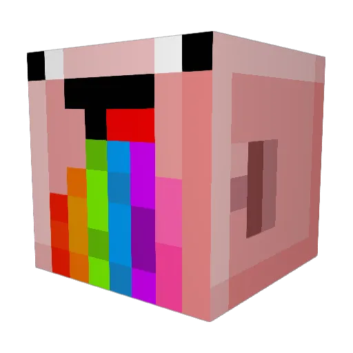 Caraty Minecraft avatar head, 3D render