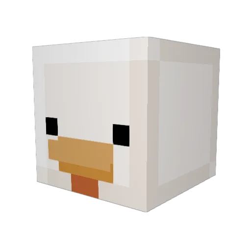 Carbarcar Minecraft avatar head, 3D render