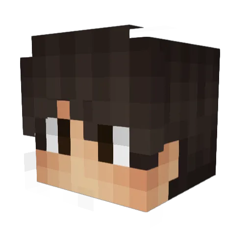 Carbender Minecraft avatar head, 3D render