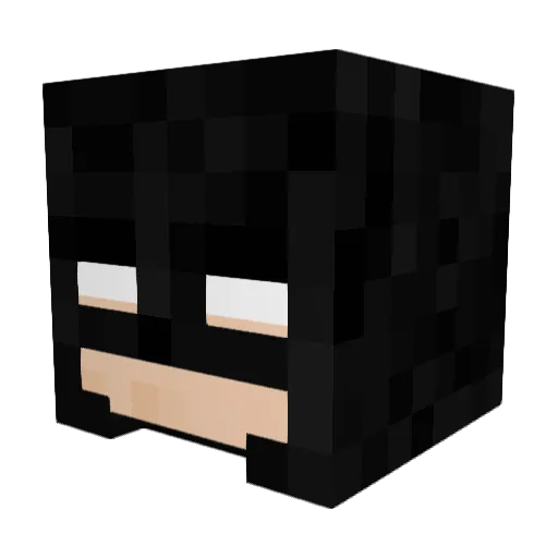CarbonFibaaa Minecraft avatar head, 3D render
