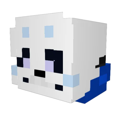 CarbonGrasp Minecraft avatar head, 3D render