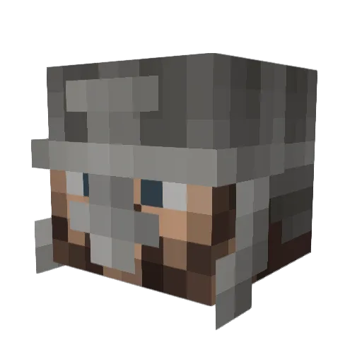 CarbonYURR Minecraft avatar head, 3D render