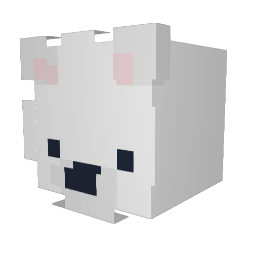 Carbsie Minecraft avatar head, 3D render