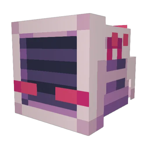 CarbySlippers Minecraft avatar head, 3D render