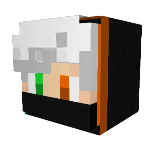 Carcox Minecraft avatar head, 3D render