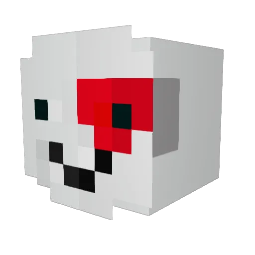 CardDude Minecraft avatar head, 3D render