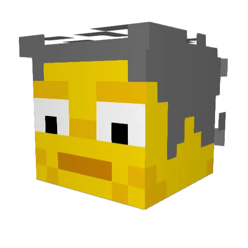 CardPenguin Minecraft avatar head, 3D render