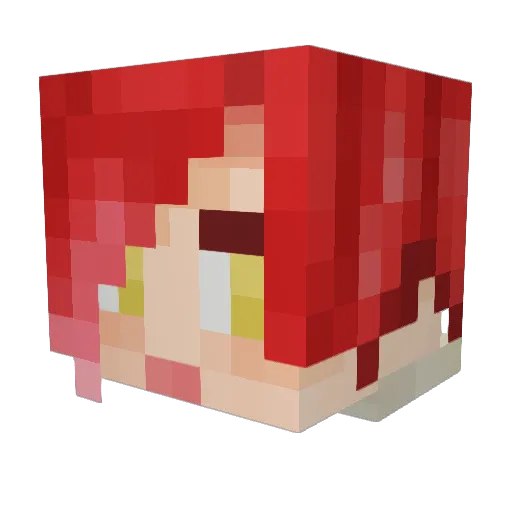 Cardessa Minecraft avatar head, 3D render