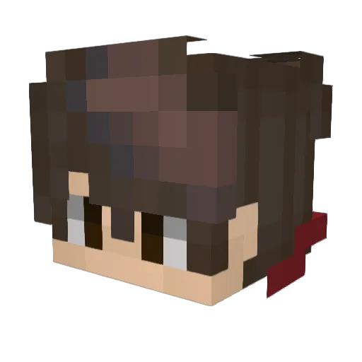 Cardilongo Minecraft avatar head, 3D render