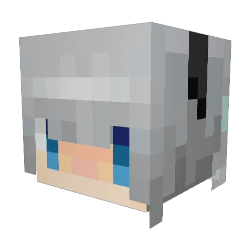 CardinalRave Minecraft avatar head, 3D render