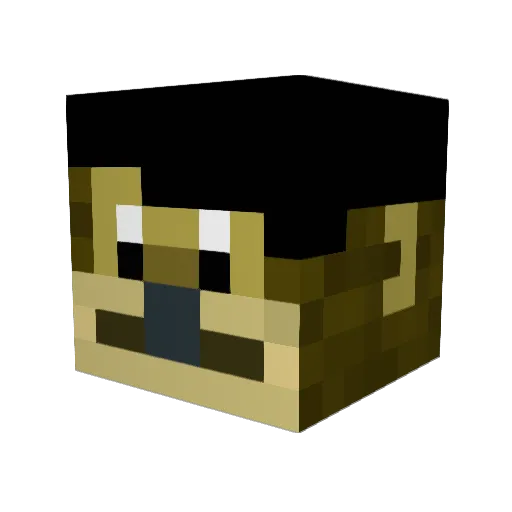 Cardosooo_ Minecraft avatar head, 3D render