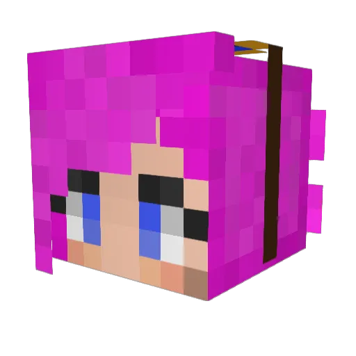 Cardria Minecraft avatar head, 3D render