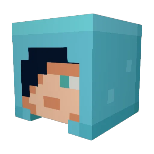 CardsterT Minecraft avatar head, 3D render