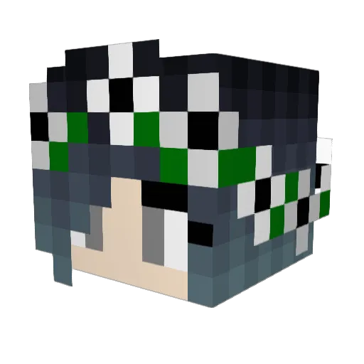 CareBearQween Minecraft avatar head, 3D render