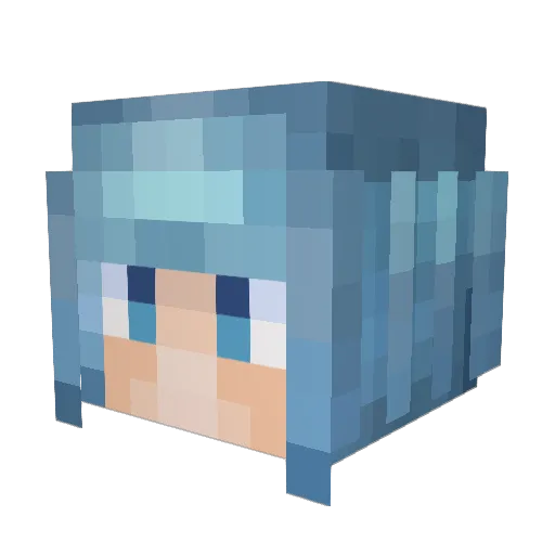 Carea_VF Minecraft avatar head, 3D render
