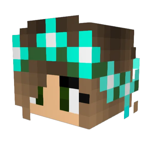 Carebear898 Minecraft avatar head, 3D render