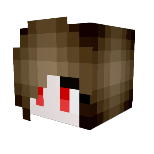 Carefulcherry Minecraft avatar head, 3D render