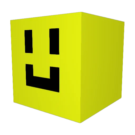 Carelless Minecraft avatar head, 3D render