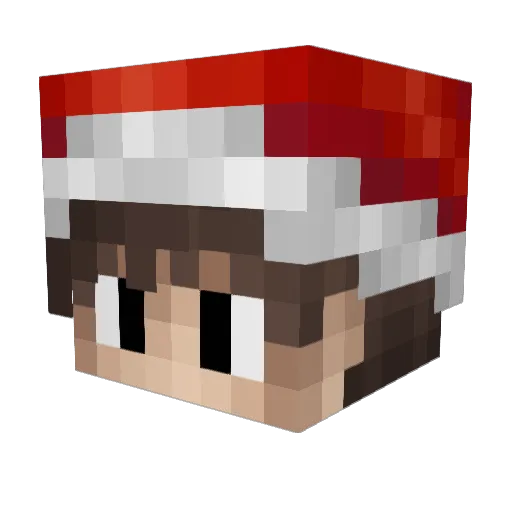 Carent Minecraft avatar head, 3D render