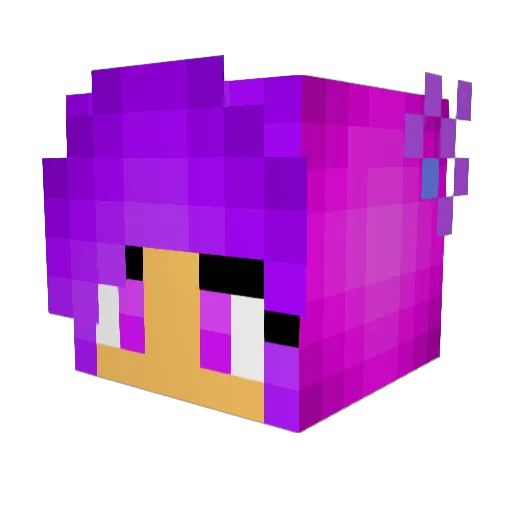 CaretixNya25 Minecraft avatar head, 3D render