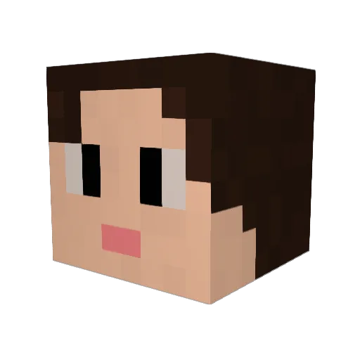 Carflong Minecraft avatar head, 3D render