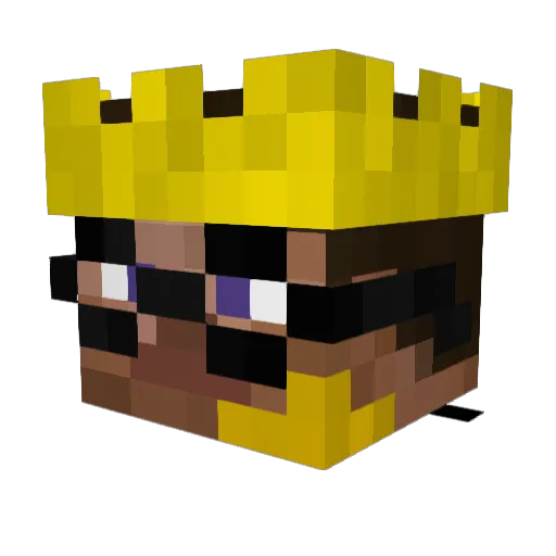 CarhatRocks Minecraft avatar head, 3D render
