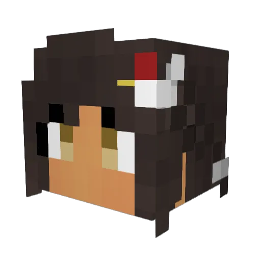 Carib21 Minecraft avatar head, 3D render