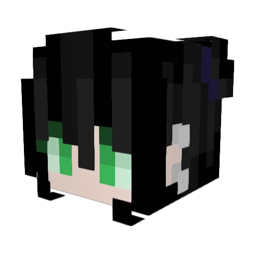 Cariii07 Minecraft avatar head, 3D render