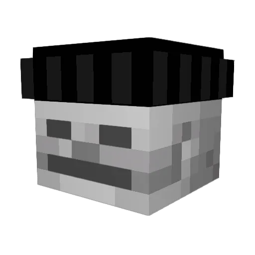 CaringPear Minecraft avatar head, 3D render