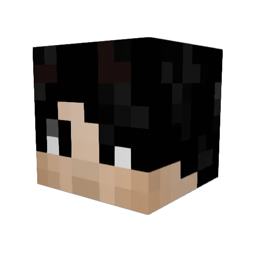 Caripillar Minecraft avatar head, 3D render