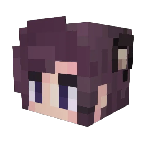 Cariseah Minecraft avatar head, 3D render