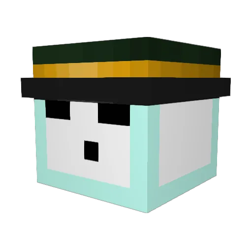 Carishor Minecraft avatar head, 3D render