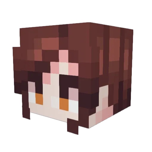 Carismatic Minecraft avatar head, 3D render