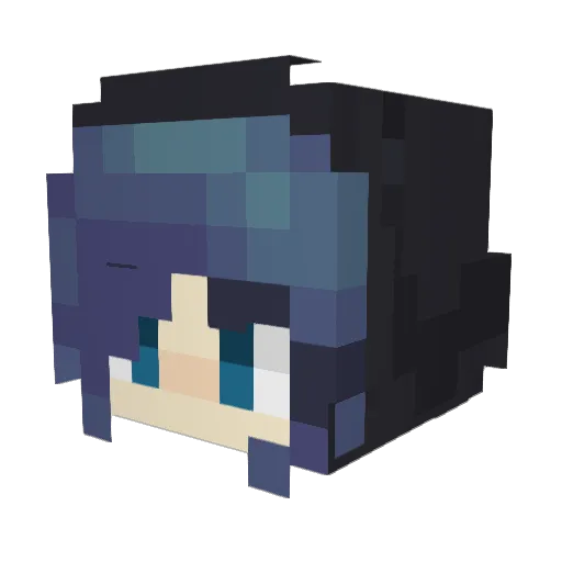 Carissimi Minecraft avatar head, 3D render