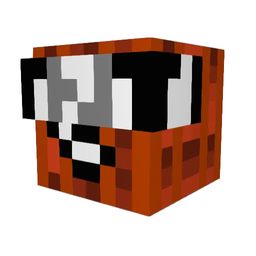 Caritu Minecraft avatar head, 3D render