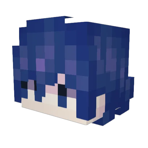 Carkachu Minecraft avatar head, 3D render