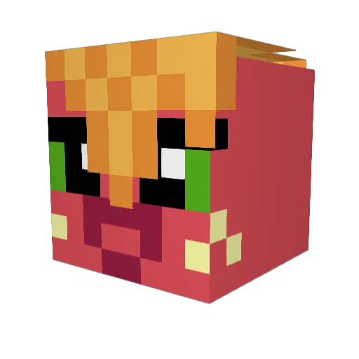 Carkereb Minecraft avatar head, 3D render