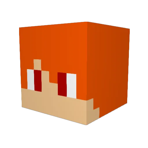 Carl0809 Minecraft avatar head, 3D render