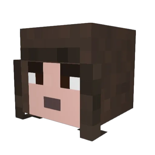 Carl1k Minecraft avatar head, 3D render