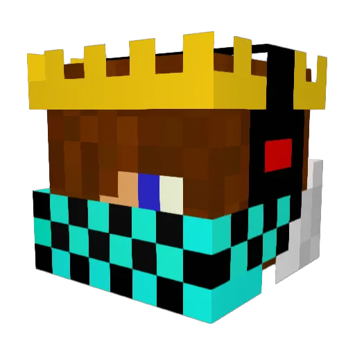 CarlCP Minecraft avatar head, 3D render