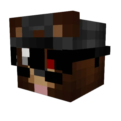 CarlGAMERBOY Minecraft avatar head, 3D render