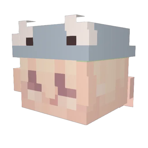 CarlJones1 Minecraft avatar head, 3D render