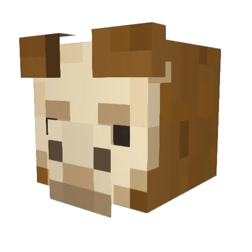 CarlTatee Minecraft avatar head, 3D render