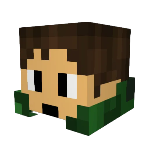Carl_3000 Minecraft avatar head, 3D render