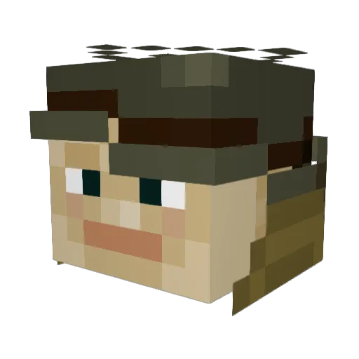 Carl_Mongoose Minecraft avatar head, 3D render